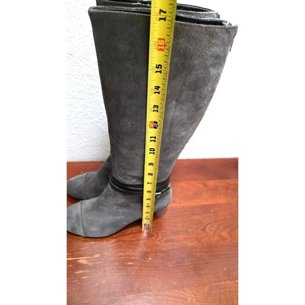Julianne Hough For Sole Society Nila Women's 8.5BGray Knee-High Suede Wedge Boot